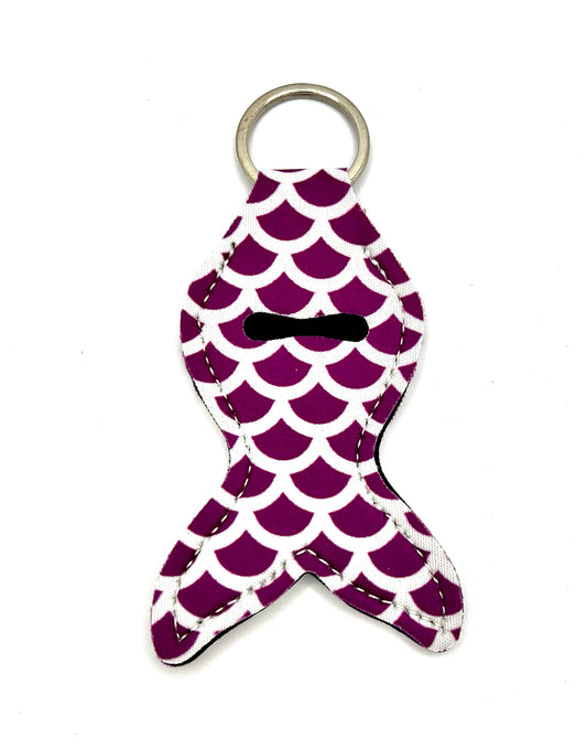 Key Ring Chap Stick Holder Mermaid Purple