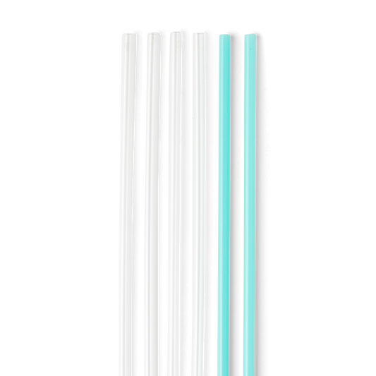 Clear + Aqua Reusable Straw Set (Tall)