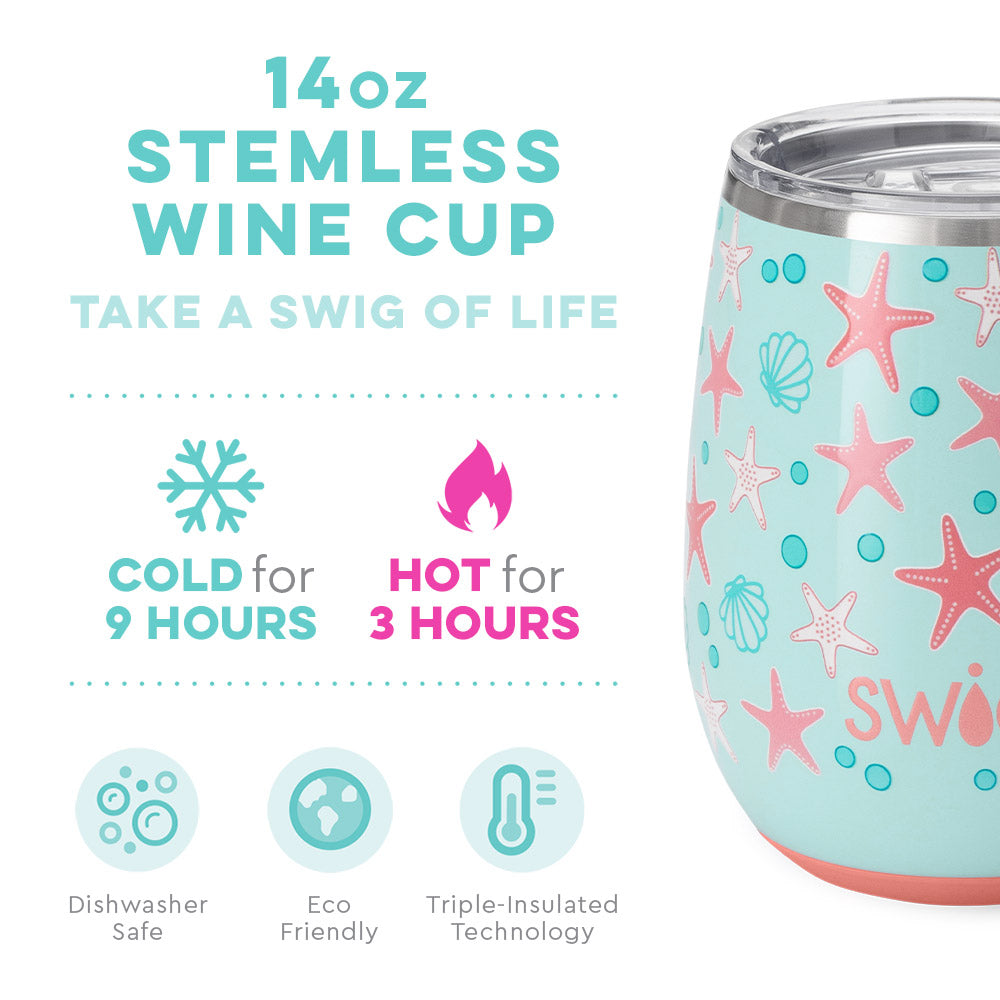Starfish Stemless Wine Cup (14oz)