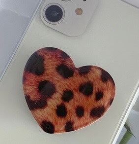 Pop Socket Leopard Heart 3